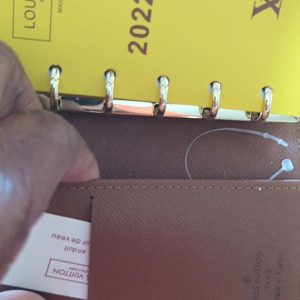 LV monogram agenda wallet in Brown and Dark Brown - Picture 9 of 10